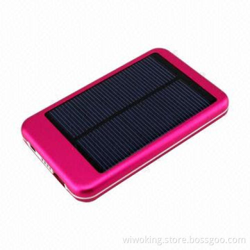 Portable solar charger/power bank, 5000mah battery/charging power supply for iPhone 5/4/4S